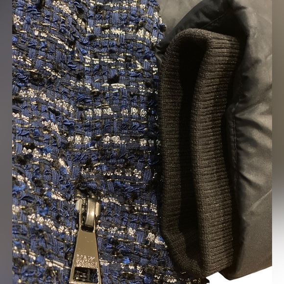 Karl Lagerfield Chevron Quilted Tweed Bomber Jacket - Picture 4 of 8